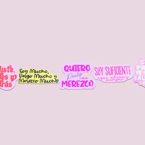 Spanish Affirmation Sticker Set - Holographic - Latina - Si Se Puede - Spanish Motivation - Dichos - Fuerte image 2