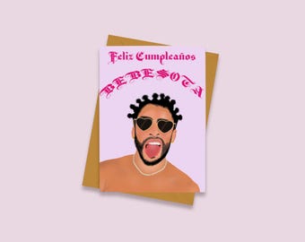 Latino Birthday Card - Feliz Cumpleanos - Latina Baddie Card - Reggaeton Card - Birthday Gift - Bday Card - Spanish Cards - Tarjeta
