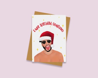 Tarjeta Latina Una Navidad Contigo - Navidad navideña en español - Música Reggaeton