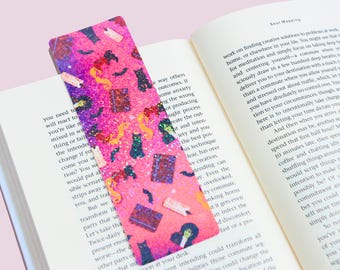 Spooky Witch Bookmark - Halloween Aesthetic - Holographic Bookmark - Witchy Book Lover Gift - Cute Spooky Bookmark - Salem