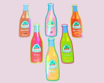 Jarritos Stickers- Mexican Sticker - Spanish Vinyl Sticker - Hispanic Sticker - Latina Sticker - Mexican Snacks - Mexican Art - Holographic