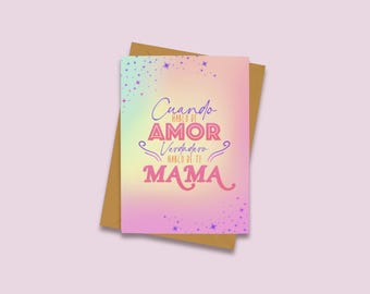 Feliz Dia De Las Madre Card - Gracias Mama - Tarjeta - Spanish Mothers Day Card
