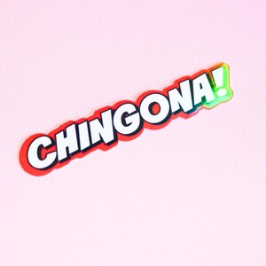 Chingona holografische sticker - Latina sticker - Latinx - bidon - laptop - Jefa Moves