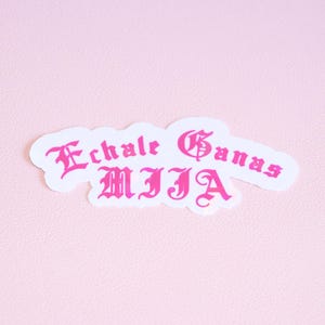 Echale Ganas Mija roze holografische sticker - sticker Latina - Kindle-sticker - Mija-stickers - Mexicana - Spaans motiverend - Latinx-kunst