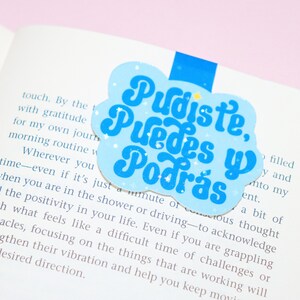 Blauwe bladwijzer Pudiste Puedes Y Podras - Latina cadeau - boekcadeaus - magnetische bladwijzer