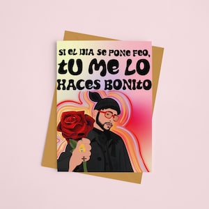 Biglietto di San Valentino Bad Bunny - San Valentin - Regalo Bad Bunny - Bebesota