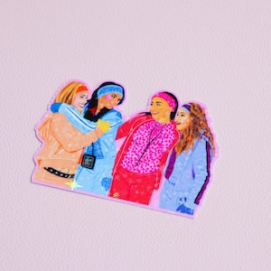 Sticker Cheetah Sisters - Girl Power - nostalgische sticker - Cheetahlicious - holografisch - Y2K-nostalgie - film jaren 00 - cadeaus voor haar - Kindle