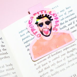 Segnalibro olografico Bad Bunny - Regali di libri - Segnalibro magnetico