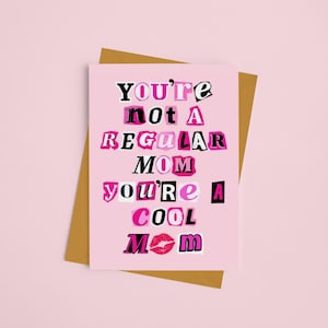 Tarjeta "Eres una mamá genial" - No eres una mamá común - Tarjeta del Día de la Madre - Divertida - Tarjeta divertida del Día de la Madre - Regalo para hermanas - Mamá millennial