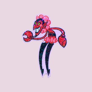 Retro Evil Villain Sticker - Dark Aesthetic Cartoon - Chaotic Energy - Nostalgic Cartoon Sticker - 90s Cartoon - Old School Cartoons image 2