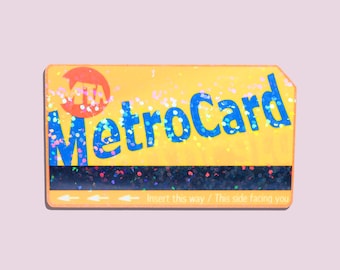 NYC Metro Card Sticker - Waterproof - New Yorker Sticker - Big Apple Decal - Holographic - New York Sticker - I Love New York - Journal