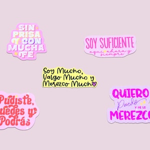 Spanish Affirmation Sticker Set - Holographic - Latina - Si Se Puede - Spanish Motivation - Dichos - Fuerte