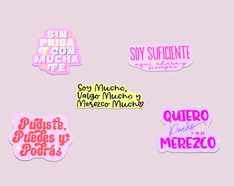 Spanish Affirmation Sticker Set - Holographic - Latina - Si Se Puede - Spanish Motivation - Dichos - Fuerte
