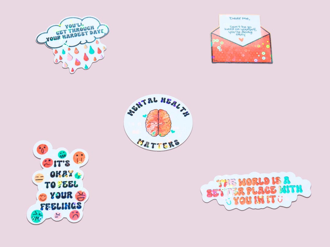 Mental Health Sticker Pack - Positivity Sticker - Feelings Sticker ...
