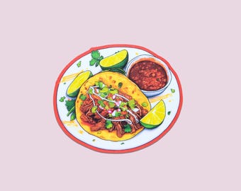Birria Taco Sticker - Latina Sticker - Latinx - Spanish Vinyl - Mexican Food - Mexican Sticker- Food Lover - Mexican Snack - Latino