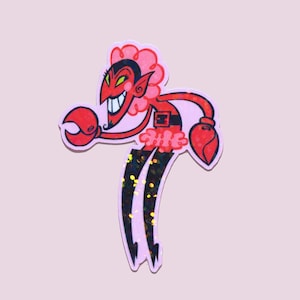 Retro Evil Villain Sticker - Dark Aesthetic Cartoon - Chaotic Energy - Nostalgic Cartoon Sticker - 90s Cartoon - Old School Cartoons image 1