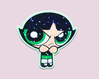 Girl Power Sticker - Sassy Cartoon Girl - Cute Attitude Sticker - Y2K Nostalgia Sticker - Girl Hero - Gift for Her - 90s Cartoon