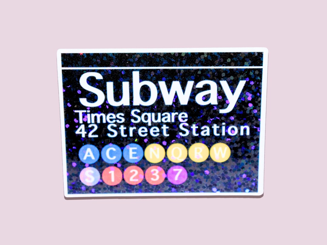 Times Square Sticker NYC Times Square Subway Station Sticker - 42 Street Station - New York ...