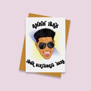 Carte d'anniversaire drôle de fête - ah oui, c'est votre anniversaire - carte DJ Vibes - fête bronzée de la salle de sport - carte drôle pour ami