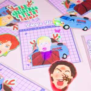 Home Alone Sticker Pack - Wasserdicht - Weihnachtsfilm - Weihnachten - Frohe Weihnachten, du dreckiges Tier - Nasse Banditen - Geschenkidee