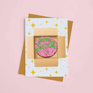 Happee Birthdae Card - Magical Birthday - Witch - Wizard - Birthday Cake Card - HP - Cute Card