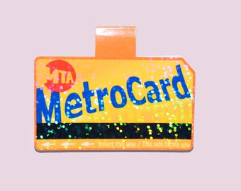 NYC Metro Card Bookmark - Magnetic - New Yorker - Big Apple BM - Holographic - New York - I Love New York - Subway - Book Lover Gifts - NYC