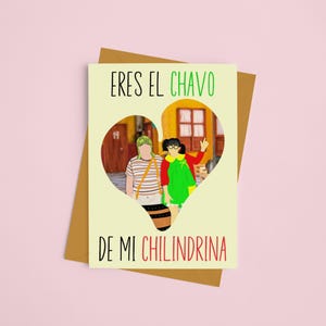 Karta walentynkowa El Chavo-El Chavo De Mi Chilindrina-karta meksykańska-rocznica-kultura latynoska-ikony meksykańskie-del ocho-la vecindad