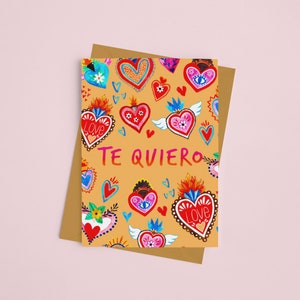 Carte Te Quiero - Saint Valentin - Saint Valentin - Mi Amor - Tarjeta Mexicana