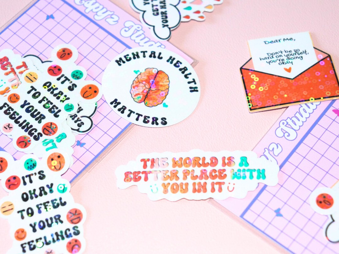 Mental Health Sticker Pack - Positivity Sticker - Feelings Sticker ...