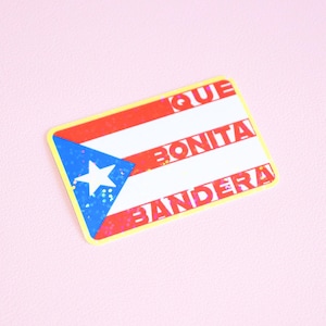 Que Bonita Bandera Aufkleber - Flagge - Holographisch - Boricua Sticker - Puertoricanische Power - Lateinische - Puerto Rico Flagge - La Isla