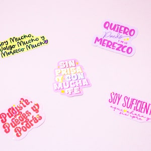 Spanish Affirmation Sticker Set - Holographic - Latina - Si Se Puede - Spanish Motivation - Dichos - Fuerte