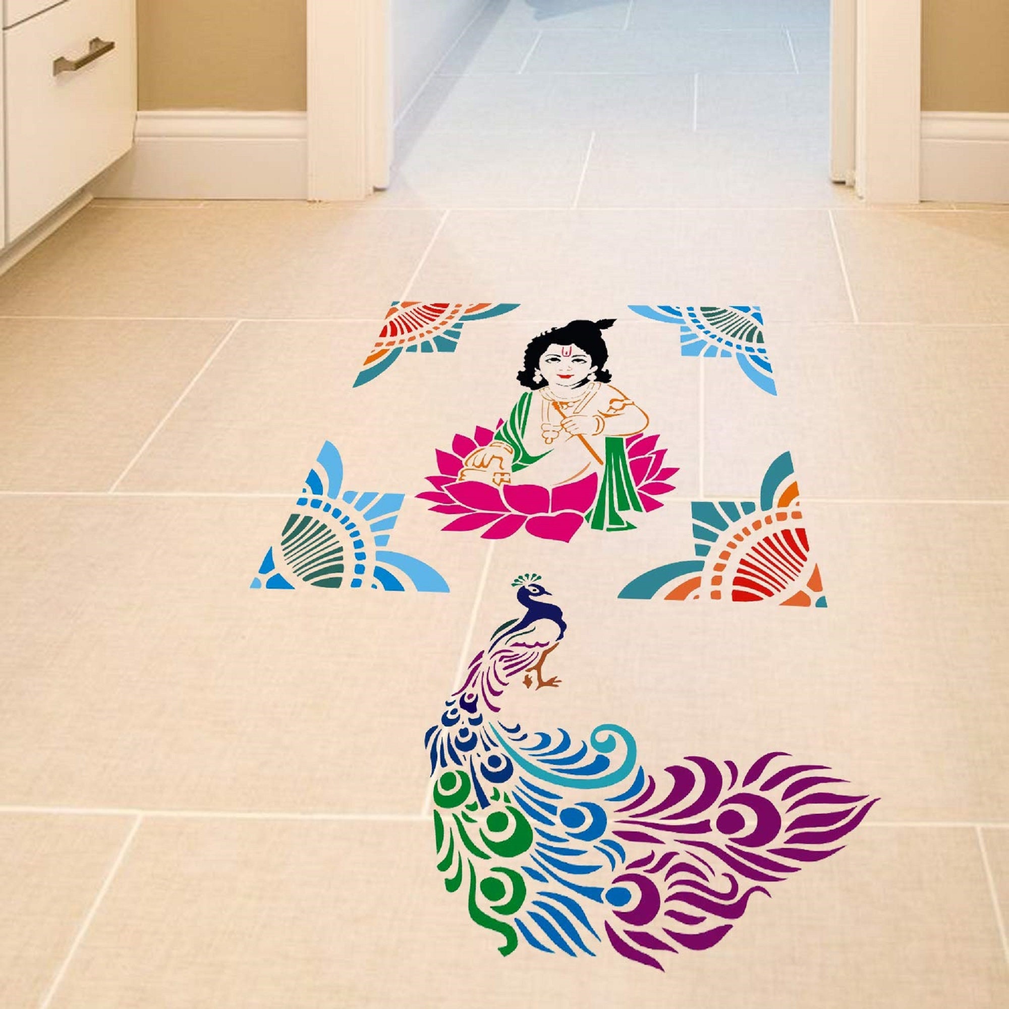 Vihan Rangoli Stencils Designs DIY Rangoli Stencils for Floor Etsy
