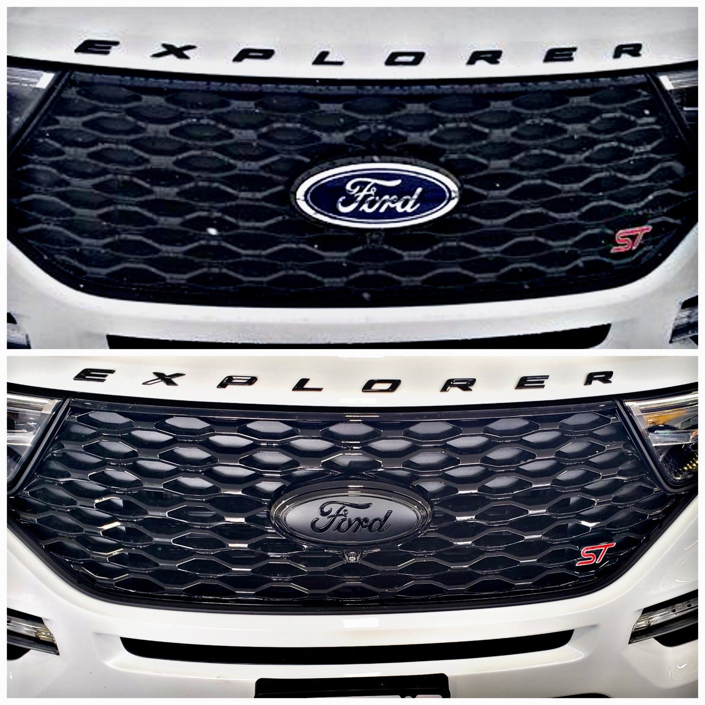 Ford Explorer 2020-2021 Black/Flat Emblem set Grille & | Etsy
