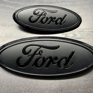 Ford Explorer 2016-2019 Black/Flat Emblem set (Grille & Liftgate Ovals)