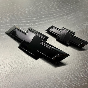 Genuine 2021-2024 Suburban/Tahoe Full Gloss Black Bowtie Emblem set