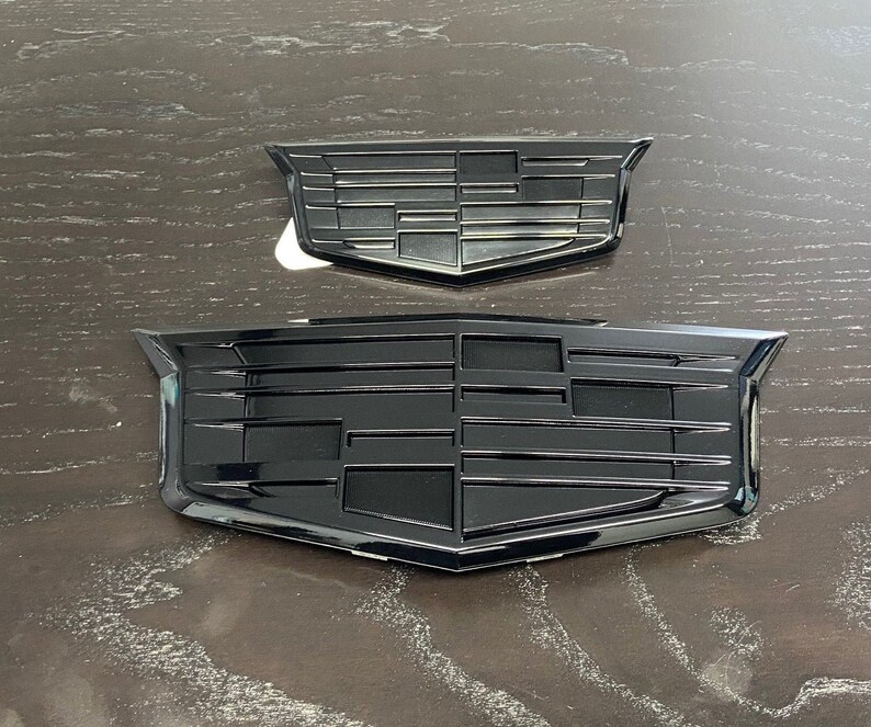 Cadillac Escalade Grille & Liftgate Emblems badges in Black Etsy