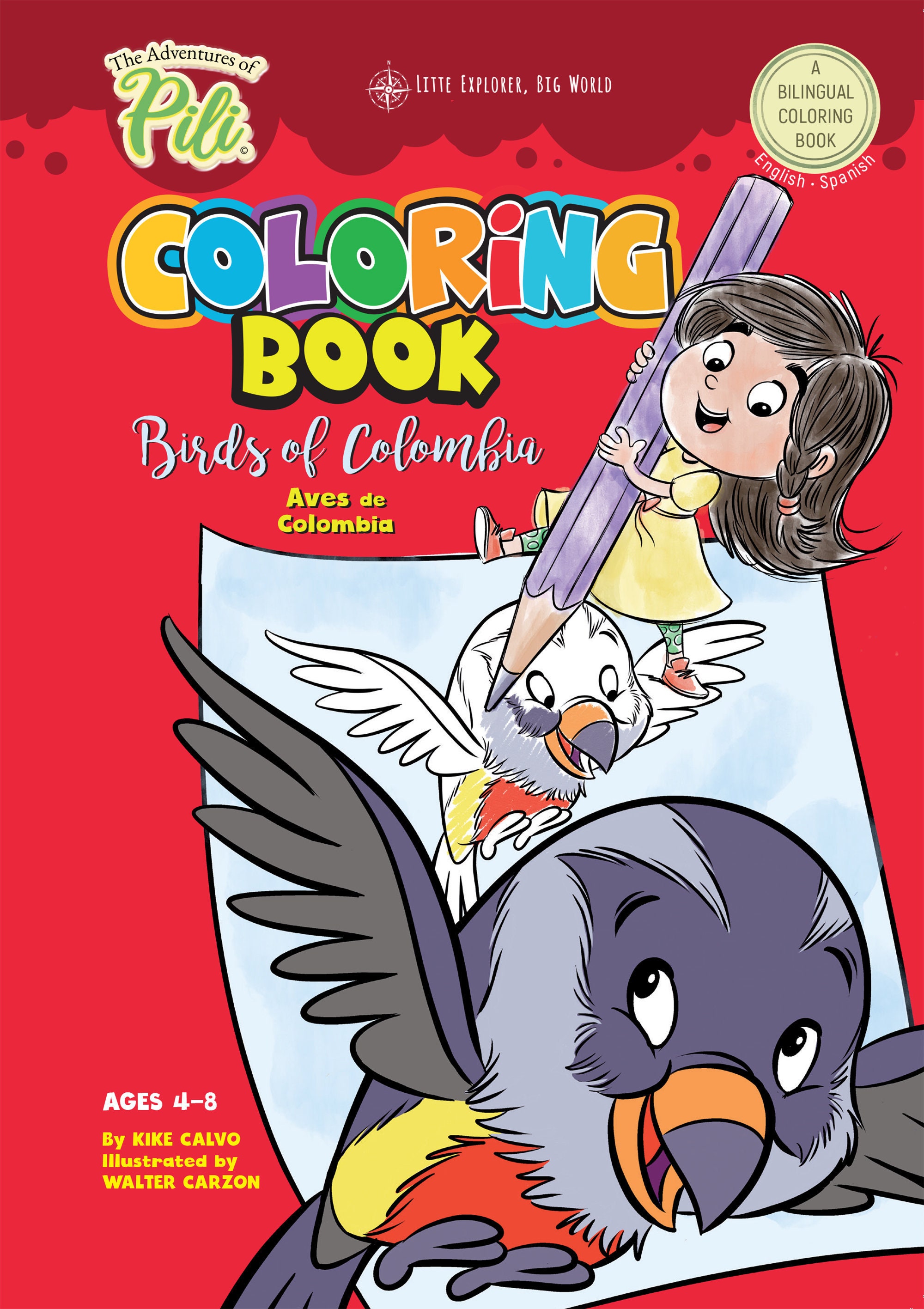 Instant Pdf Download Bilingual Coloring Book Birds Of Etsy
