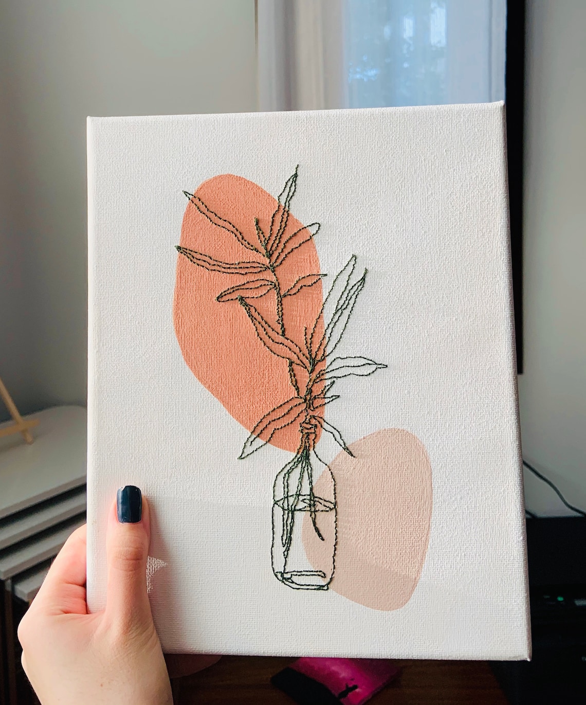 stickerei-leinwand-kunst-malerei-linie-kunst-minimalistisch-etsy