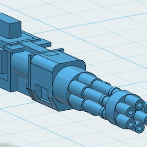 6 barrel gattling (Scale: 1/144 or 1/100)
