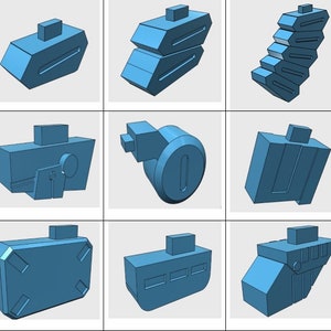 Various Magazines Energy Packs Types A-I, 9 interchangeable styles to choose from (Scale: 1/144 or 1/100)