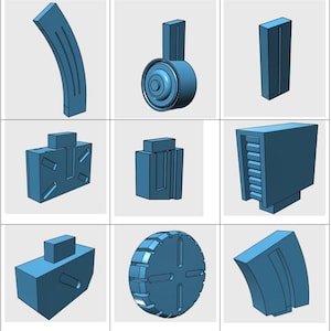 Various Magazines Solid / Kinetic Types A-I, 9 interchangeable styles to choose from (Scale: 1/144 or 1/100)
