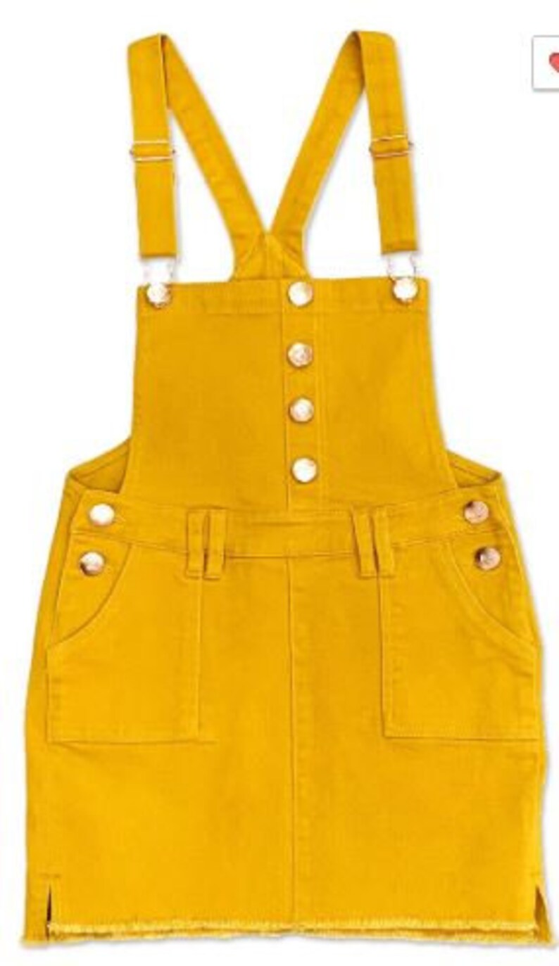 Girls Overall Skirt Girls Mustard Yellow Overall Skirt Girls Etsy