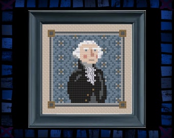 History Minis No.1 - George Washington Cross Stitch - Cross Stitch PDF Pattern - History Cross Stitch