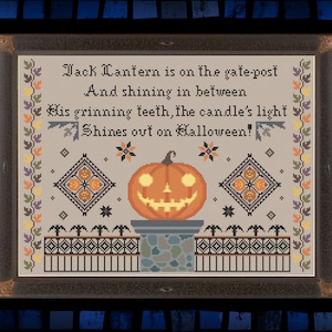 Jack Lantern - Cross Stitch PDF Pattern - Halloween Fall Cross Stitch