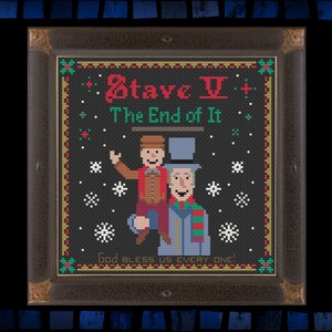 A Christmas Carol Cross Stitch - Stave V: The End of It - Cross Stitch PDF Pattern - Holiday Cross Stitch