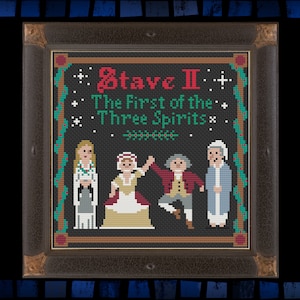 A Christmas Carol Cross Stitch - Stave II: The First of the Three Spirits - Cross Stitch PDF Pattern - Holiday Cross Stitch