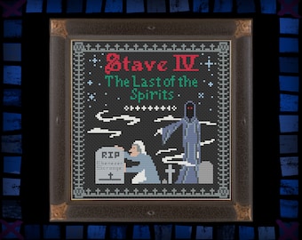 A Christmas Carol Cross Stitch - Stave IV: The Last of the Spirits - Cross Stitch PDF Pattern - Holiday Cross Stitch