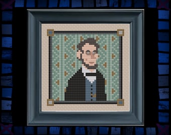 History Minis No. 3 - Abraham Lincoln - Cross Stitch PDF Pattern - History Cross Stitch