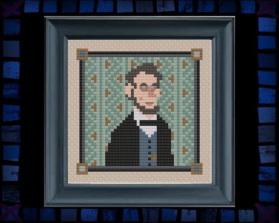 Abraham Lincoln Cross Stitch Pattern: History Mini Portrait (PDF Pattern)