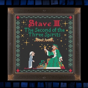 A Christmas Carol Cross Stitch - Stave III: The Second of the Three Spirits - Cross Stitch PDF Pattern - Holiday Cross Stitch
